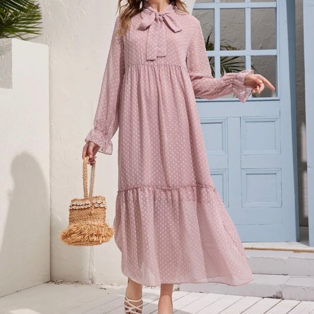Blush dress.